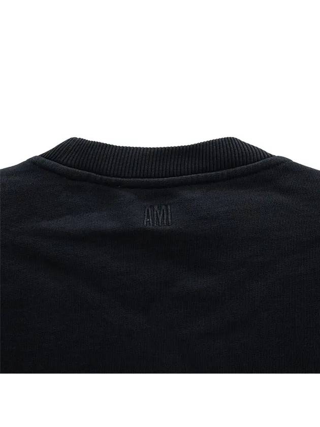 Small Heart Logo Sweatshirt Black - AMI - BALAAN 7