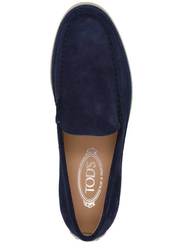 Men's Suede Slip-ons Loafers Blue - TOD'S - BALAAN 4