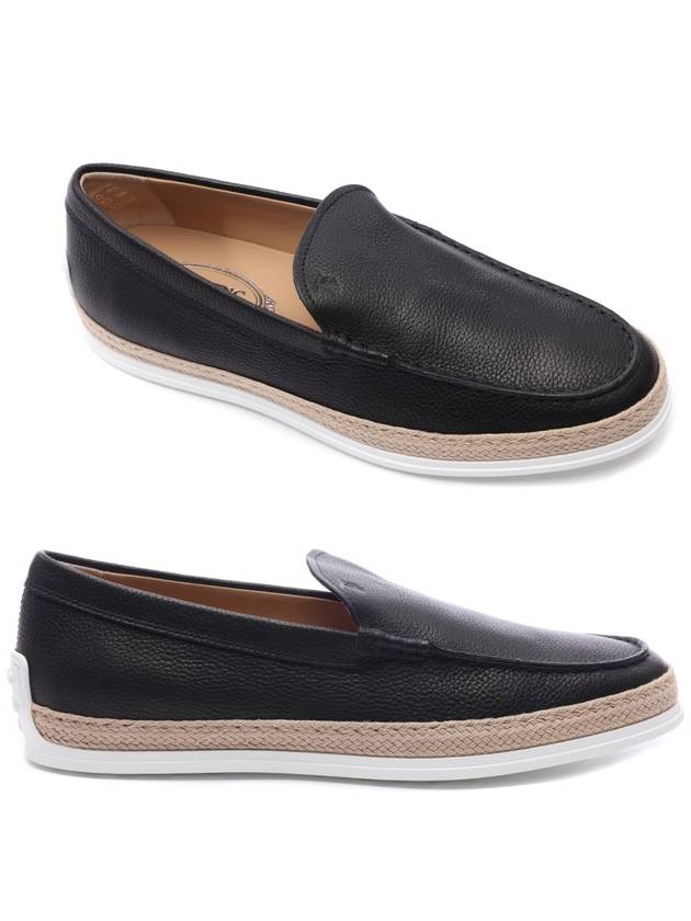 Stamping Monogram Leather Loafers Black - TOD'S - BALAAN 2