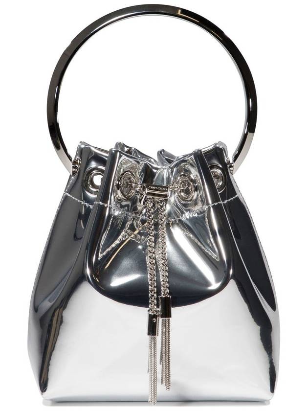 Bon Mirror Fabric Bucket Bag Silver - JIMMY CHOO - BALAAN 2