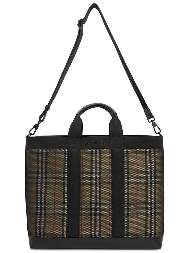 Men's Ormond Check Tote Bag Brown - BURBERRY - BALAAN 8