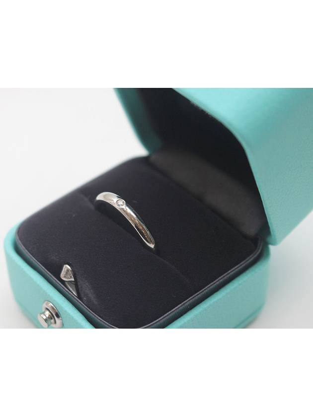 Elsa Peretti Diamond 1P Platinum Band Ring No 11 10784824 - TIFFANY & CO. - BALAAN 3