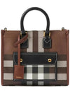 Tartan Check Freya Mini Tote Bag Brown - BURBERRY - BALAAN 1