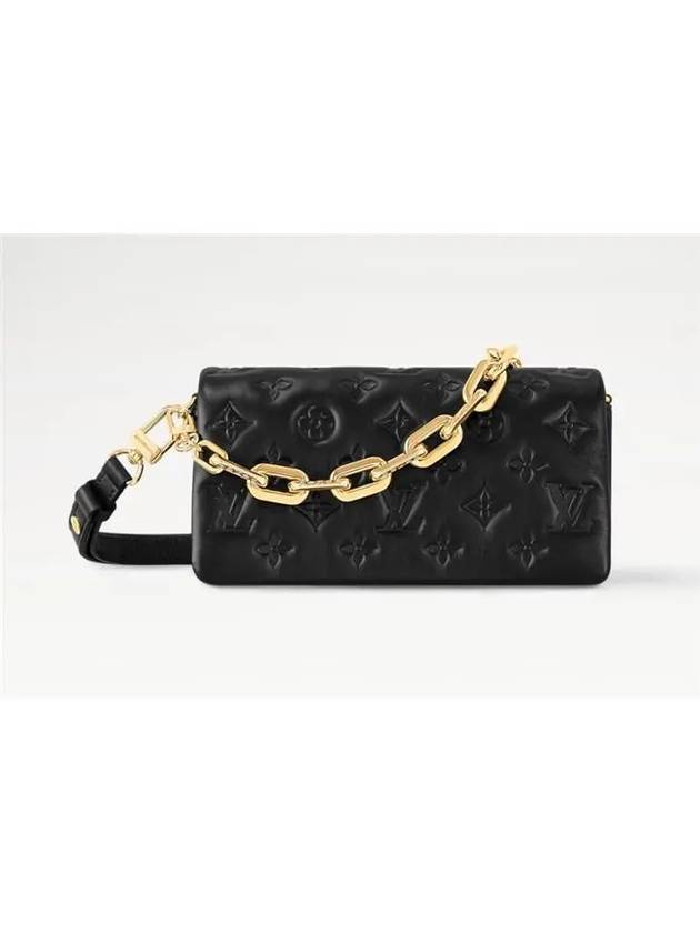 Pochette Coussin Monogram Embossed Shoulder Bag Black - LOUIS VUITTON - BALAAN 3