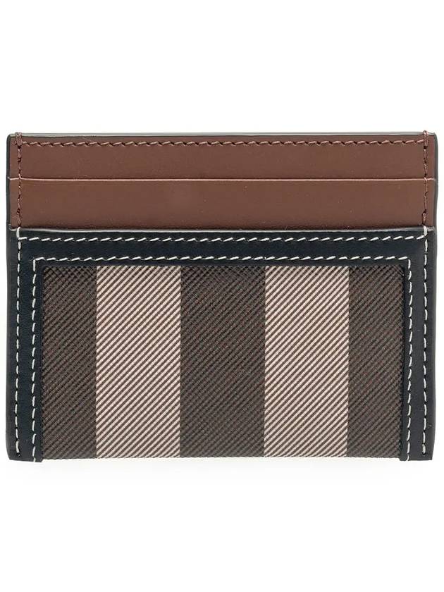 Check Two-Tone Leather Card Wallet Dark Birch Brown - BURBERRY - BALAAN 2