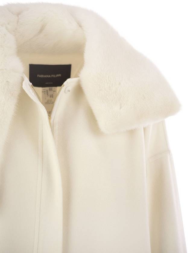 Cashmere caban with fur collar - FABIANA FILIPPI - BALAAN 4