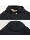 Women's Diamond Quilted Hoodie Single Coat Black - BURBERRY - BALAAN 4