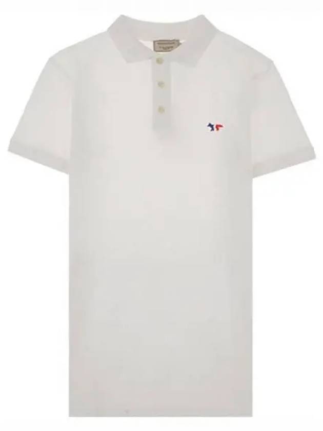 04319 AM00200KJ7002 WH Fox Patch Polo T shirt White Men s TR 270756 - MAISON KITSUNE - BALAAN 1