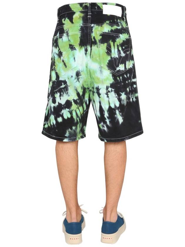 Men's Tie Dye Shorts Green - AMI - BALAAN 7