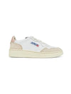 Medalist Leather Suede Low Top Sneakers White Pink - AUTRY - BALAAN 3