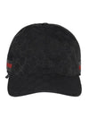 Original GG Web Supreme Canvas Baseball Ball Cap Black - GUCCI - BALAAN 1