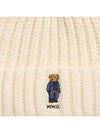 Bear Pom Pom Beanie Ecru - POLO RALPH LAUREN - BALAAN 5