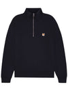 Fox Head Patch Half Zipper Sweatshirt Black - MAISON KITSUNE - BALAAN 2