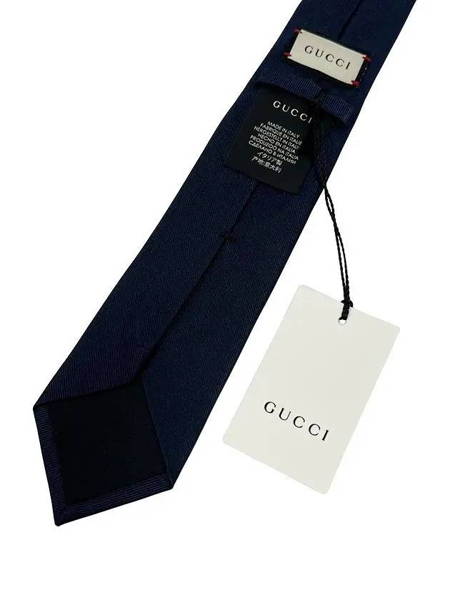 Tiger Tie Dark Navy - GUCCI - BALAAN 9