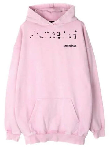 hand drawn logo hooded sweatshirt - BALENCIAGA - BALAAN 1