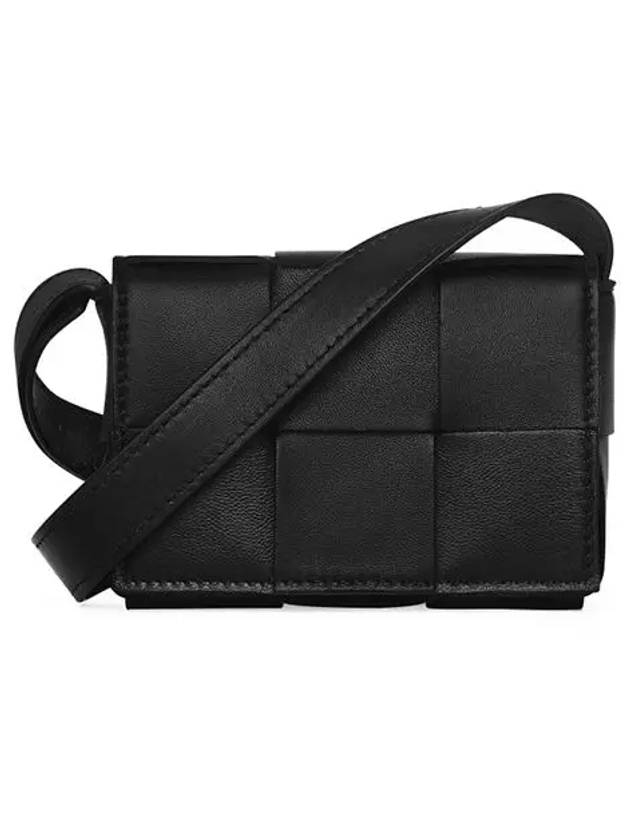 Intrecciato Cassette Small Cross Bag Black - BOTTEGA VENETA - BALAAN 2