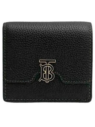 TB Grainy Leather Half Wallet Black - BURBERRY - BALAAN 2