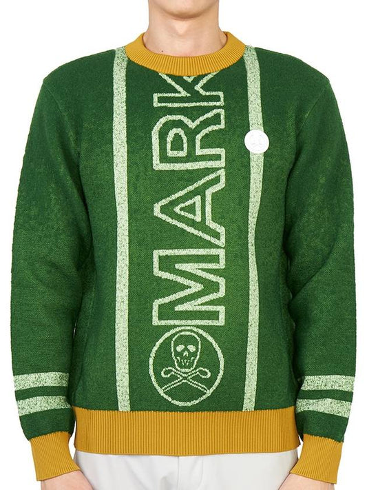 Golf Deuce MLM 2C AB03 GREEN Men s Crew Neck Wool Knit Sweater - MARK & LONA - BALAAN 2