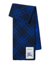 Logo Check Wool Scarf Blue - BURBERRY - BALAAN 3