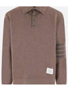 4-Bar Funnel Neck Pullover Knit Top Brown - THOM BROWNE - BALAAN 2