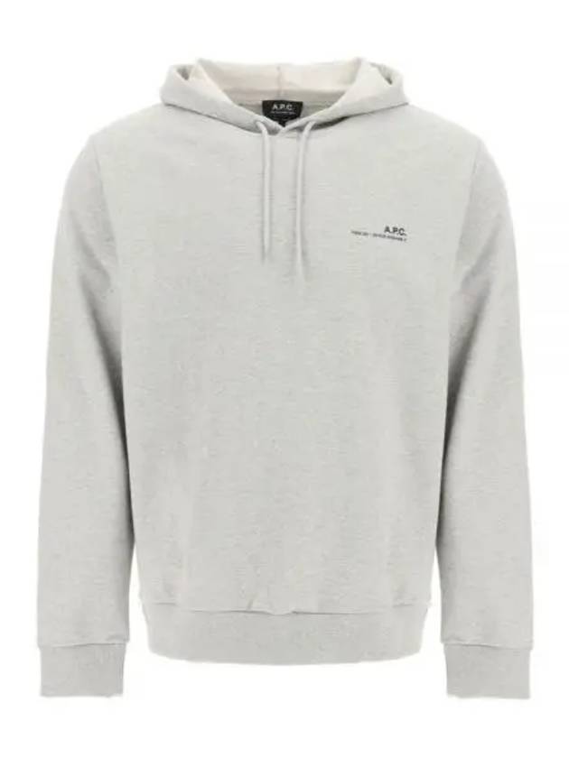 Item H Small Logo Cotton Hoodie Grey - A.P.C. - BALAAN 2