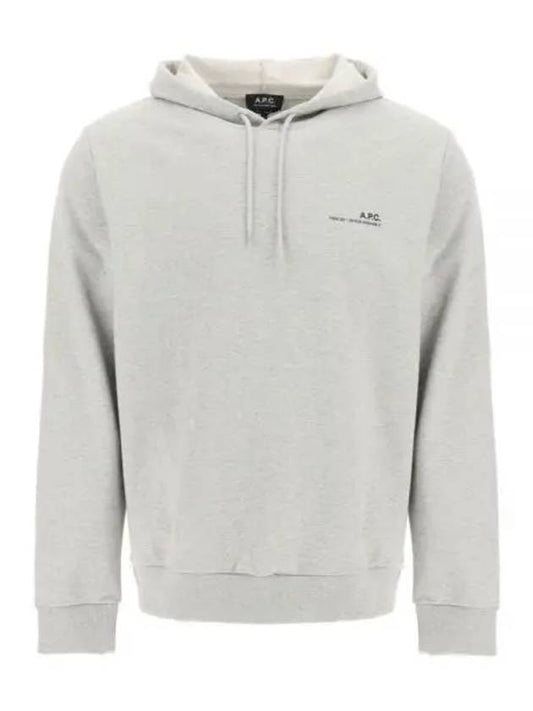 Item H Small Logo Cotton Hoodie Grey - A.P.C. - BALAAN 2