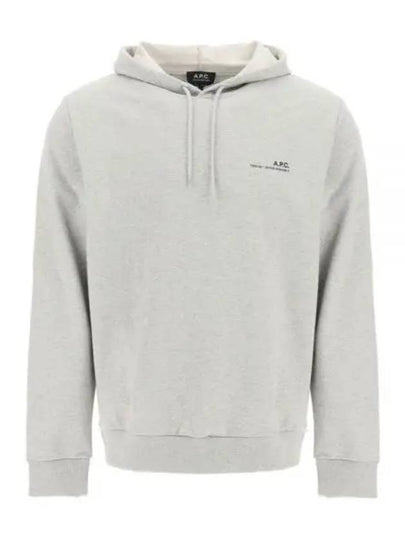 Item H Small Logo Cotton Hoodie Grey - A.P.C. - BALAAN 2