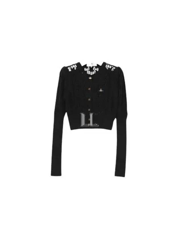 Samantha Cropped Cardigan Black - VIVIENNE WESTWOOD - BALAAN 2