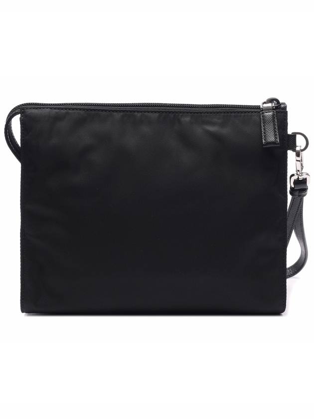 Re-Nylon Zipper Clutch Bag Black - PRADA - BALAAN 5