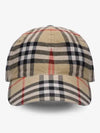 Check Cotton Ball Cap Beige - BURBERRY - BALAAN 2