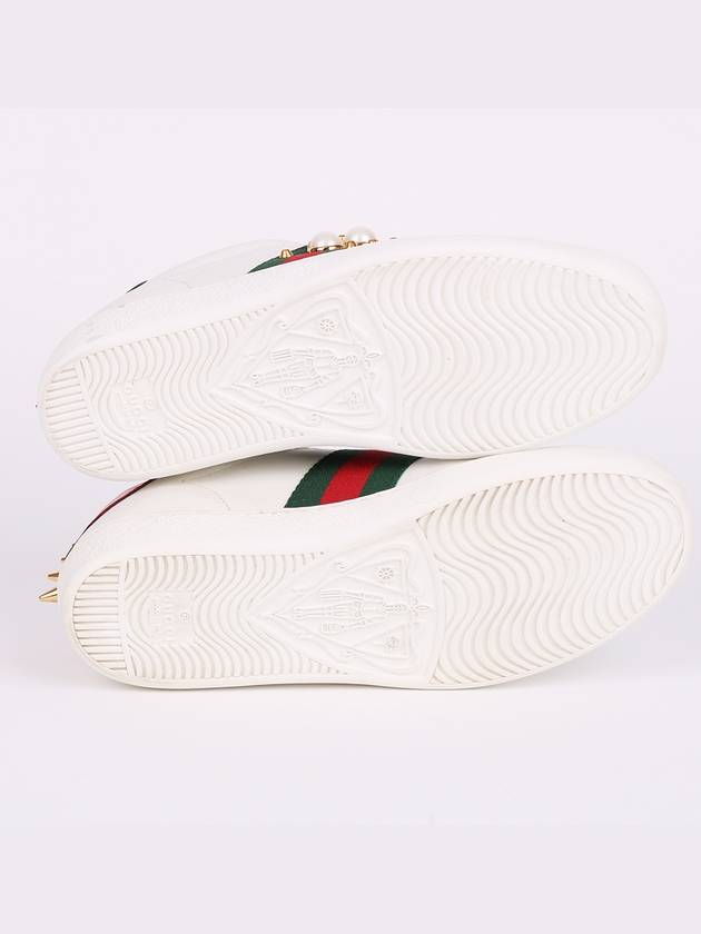 White Pearl Stud 35 Women s Sneakers - GUCCI - BALAAN 8