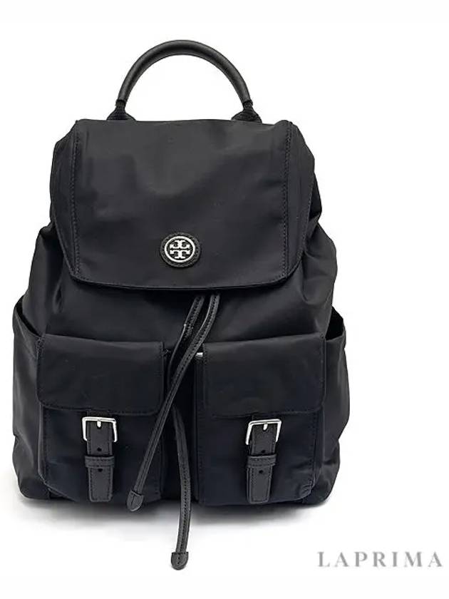 Virginia Flap Nylon Backpack Black - TORY BURCH - BALAAN 5