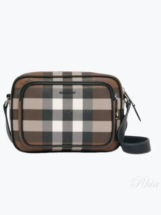 Men's Check Logo Messenger Cross Bag Brown - BURBERRY - BALAAN 2