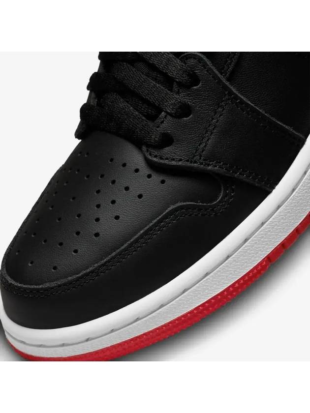 Air Jordan 1 Zoom Comfort Bred Low Top Sneakers Black Red - NIKE - BALAAN 7