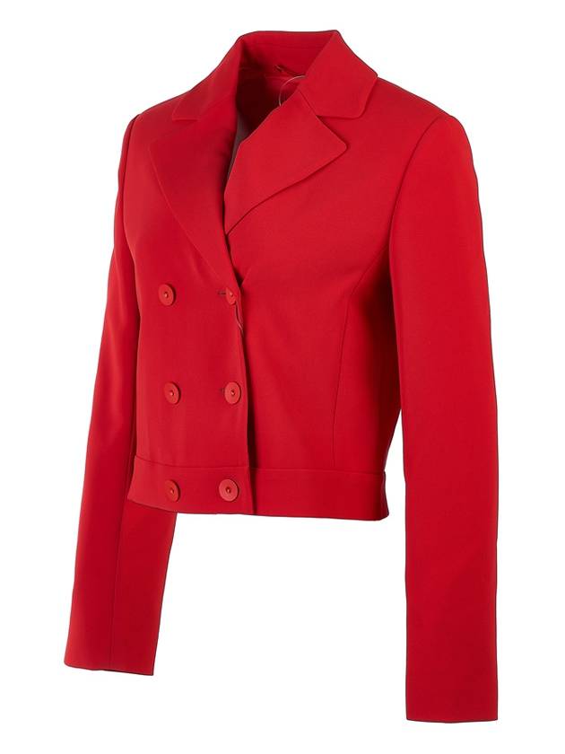 Women's Acciaio Caddy Crop Jacket Red - MAX MARA - BALAAN 3