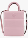 Doudoune Leather Mini Tote Bag Pink - MONCLER - BALAAN 1