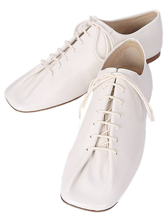 Souris Nappa Leather Flat Classic Derbies White - LEMAIRE - BALAAN 1