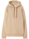 Embroidered EKD Cotton Hoodie Beige - BURBERRY - BALAAN 1