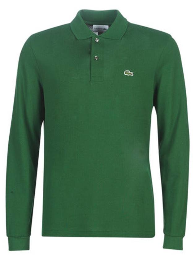 Classic Fit Long Sleeve Polo Shirt Green - LACOSTE - BALAAN 2