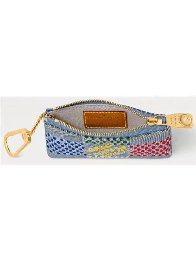 Damier Denim Key Pouch Bag Blue - LOUIS VUITTON - BALAAN 4