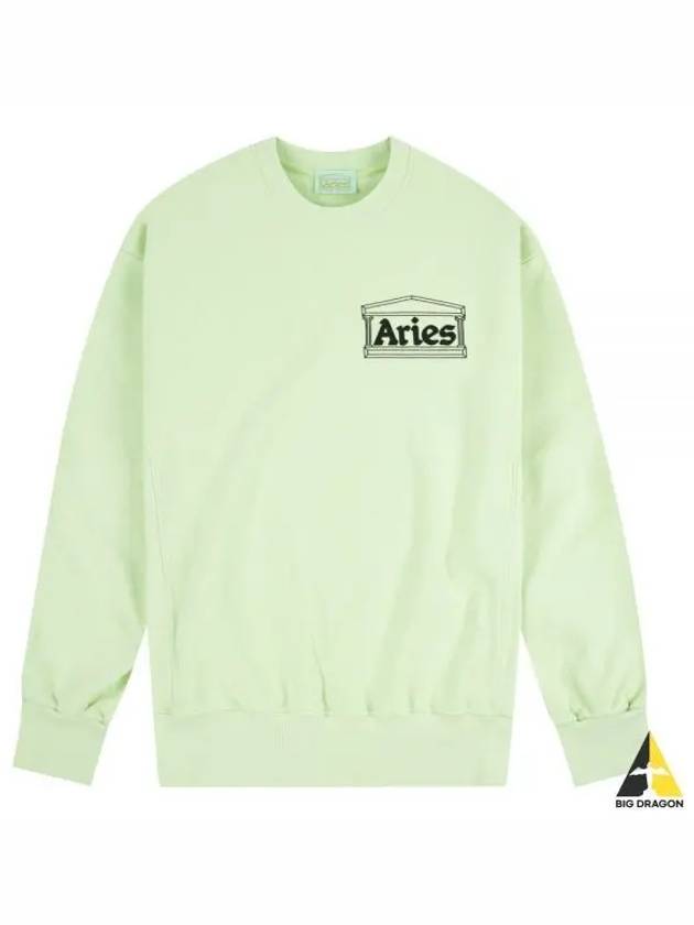 Aries Premium Temple Sweatshirt Light Green FTAR20000 - ARIES - BALAAN 1