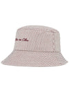 C23MHT008W Striped Bucket Hat Wine - CHUCUCHU - BALAAN 1