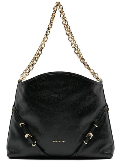 Voyou Chain Leather Shoulder Bag Black - GIVENCHY - BALAAN 2