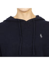 Embroidered Logo Cashmere Hoodie Navy - SPORTY & RICH - BALAAN 7