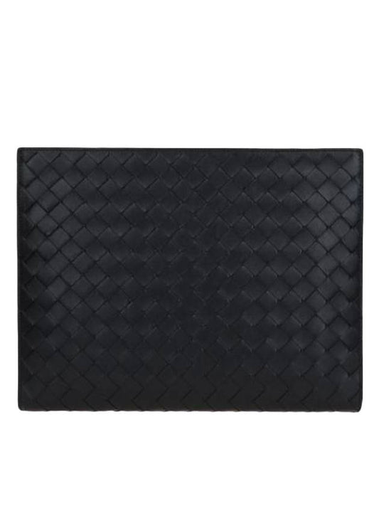 Medium Intrecciato Document Case Black - BOTTEGA VENETA - BALAAN.