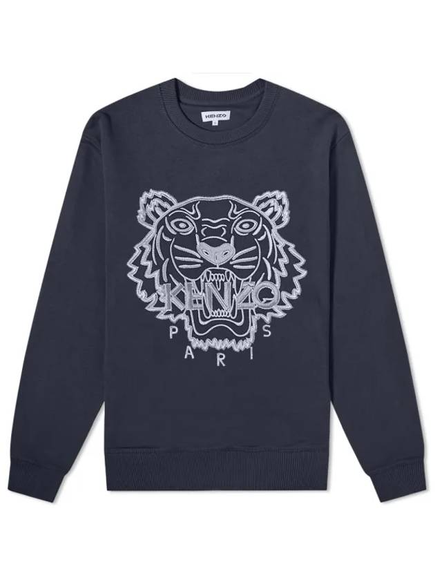 Men's Tiger Logo Sweatshirt Navy - KENZO - BALAAN 1