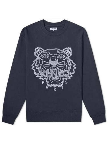 Men's Tiger Logo Sweatshirt Navy - KENZO - BALAAN 1