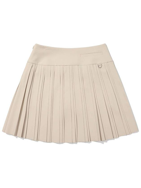 Autumn Classic Pleated Skirt BEIGE WOMAN - MALBON GOLF - BALAAN 2