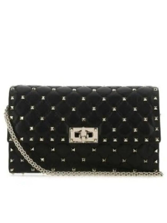 Rockstud Spike Shoulder Bag Black - VALENTINO - BALAAN 2