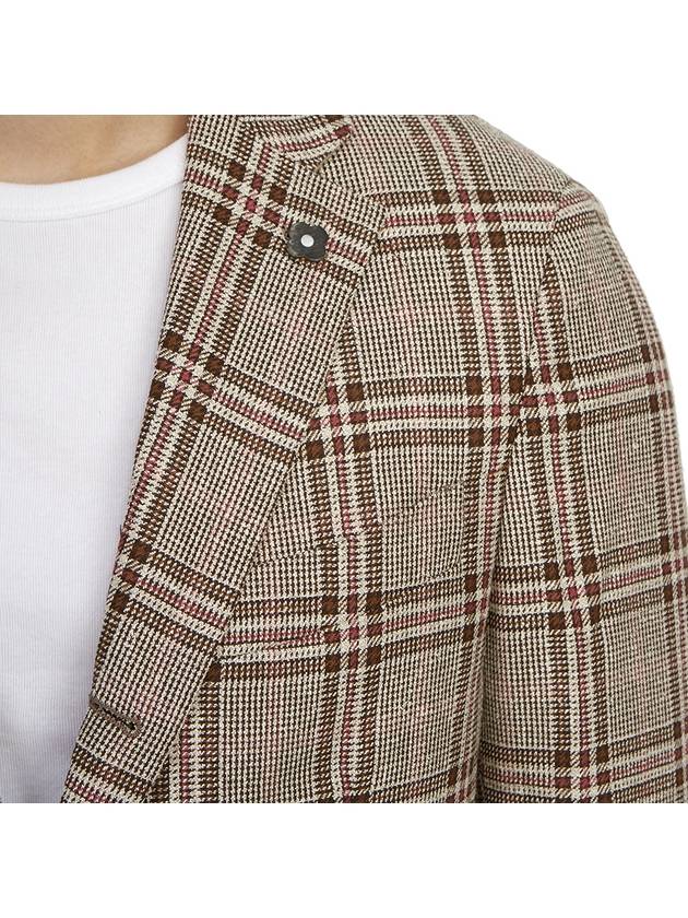 Men's Check Jacket Brown - RVR LARDINI - BALAAN 9